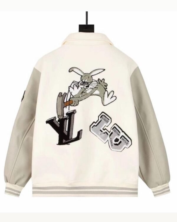 Louis Vuitton White & Blue Bunny Varsity Jacket - Image 2