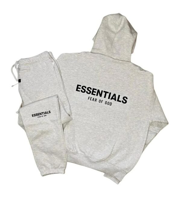 FEAR OF GOD ESSENTIALS Light Heather Oatmeal Tracksuit