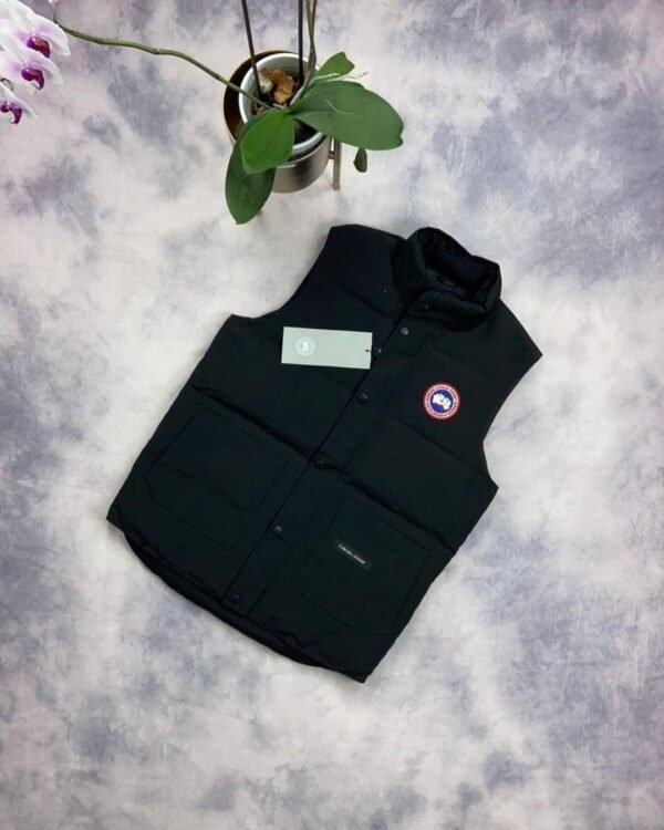 Canada Goose Gilet with CG Dust Bag- Black, White & Grey - Image 5