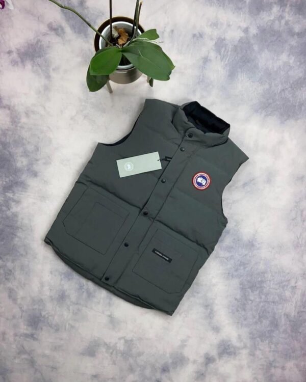 Canada Goose Gilet with CG Dust Bag- Black, White & Grey - Image 3