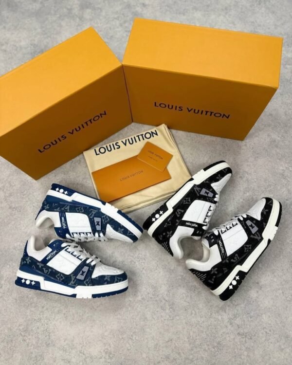 Louis vuitton trainers Black and Blue - Image 3