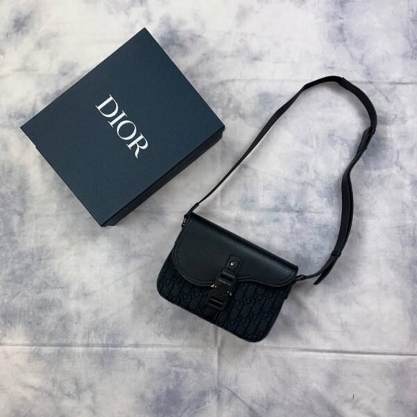 Dior saddle messenger bag full Black