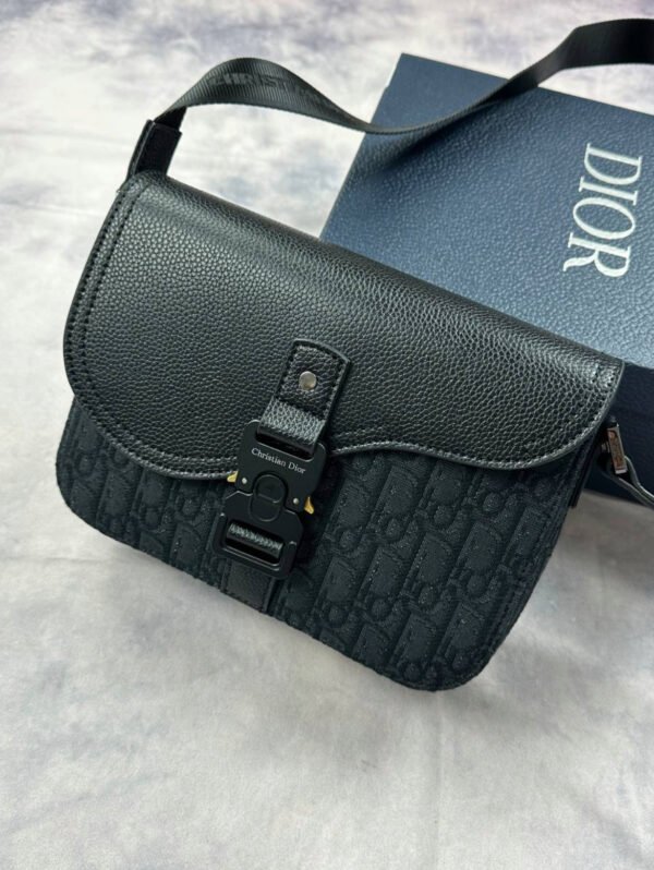 Dior saddle messenger bag full Black - Image 6